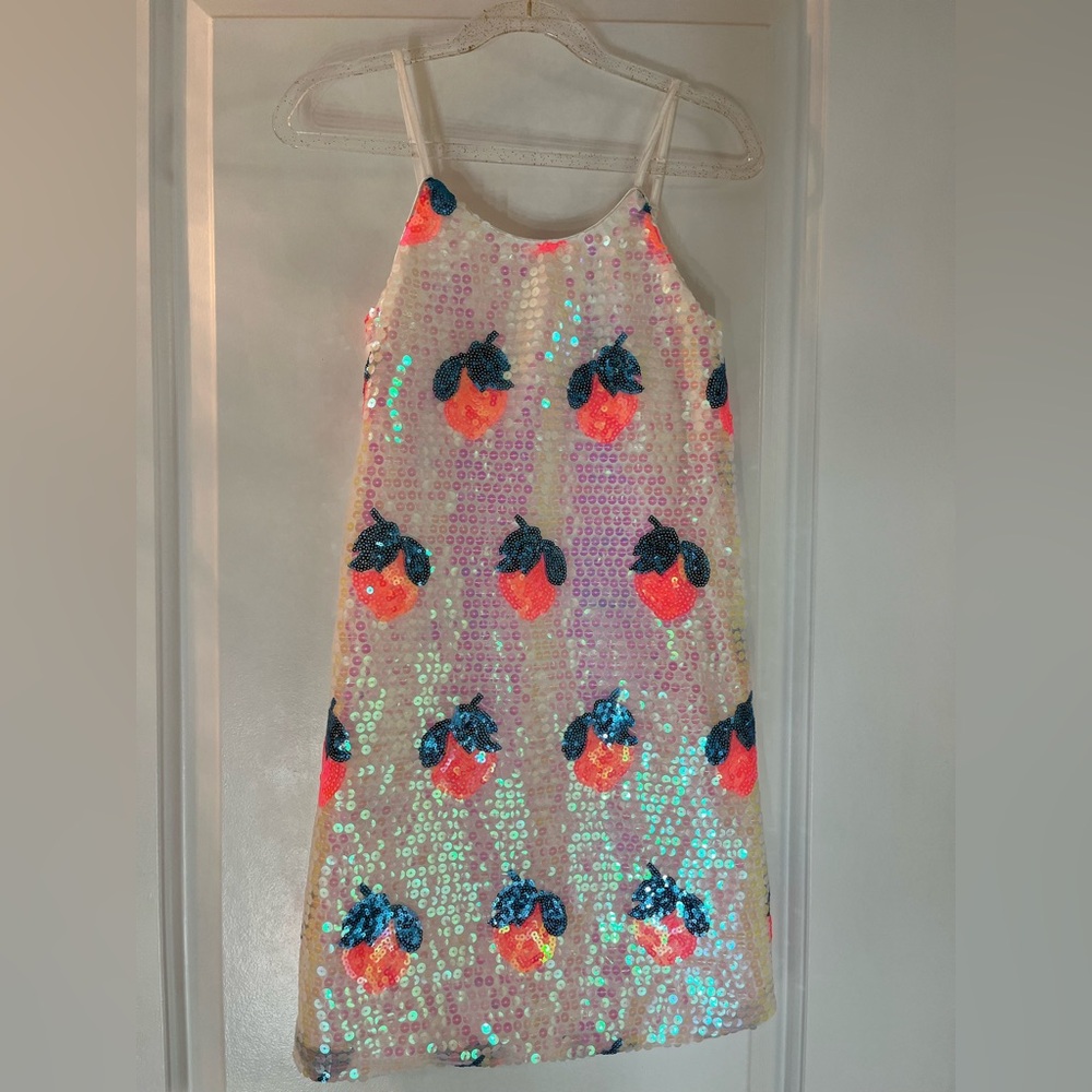 Lola + the boys Strawberries And Cream Sequin Tank Dress